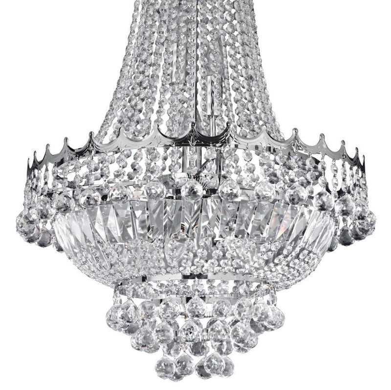 Searchlight  9112-52CC Versailles  9Lt Chandelier  - Chrome Metal & Crystal