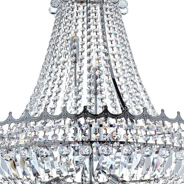 Searchlight  9112-82CC Versailles  13Lt Chandelier  - Chrome Metal & Crystal