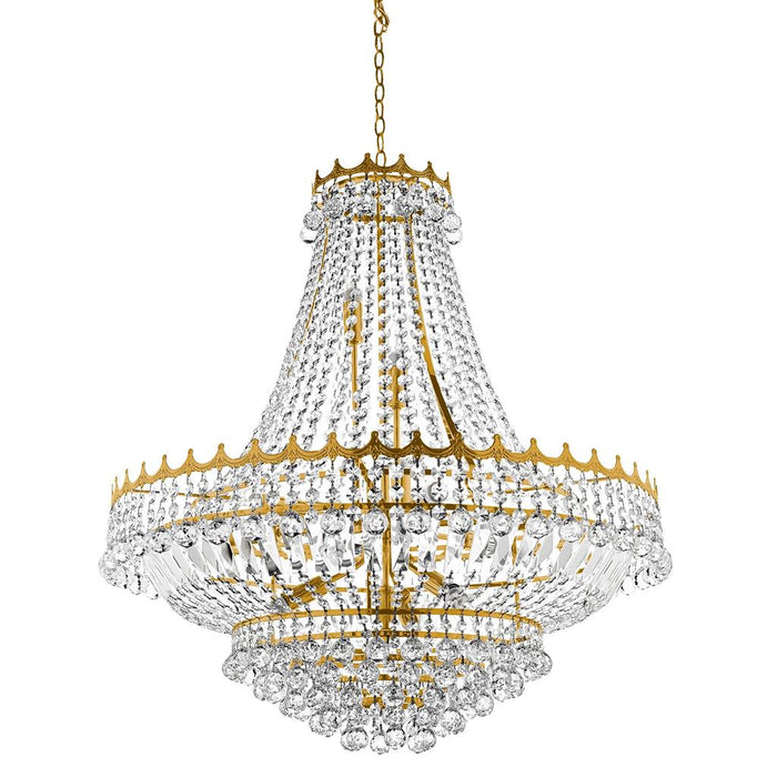 Searchlight  9112-82GO Versailles  13Lt Chandelier  - Gold Metal & Crystal