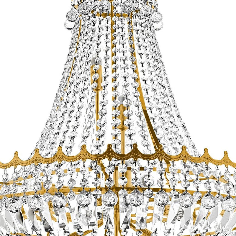 Searchlight  9112-82GO Versailles  13Lt Chandelier  - Gold Metal & Crystal