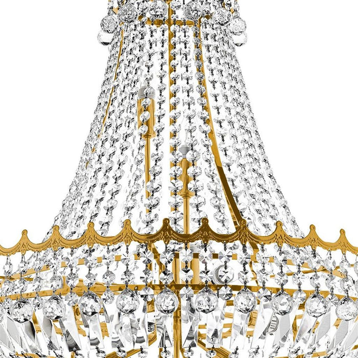 Searchlight  9112-82GO Versailles  13Lt Chandelier  - Gold Metal & Crystal