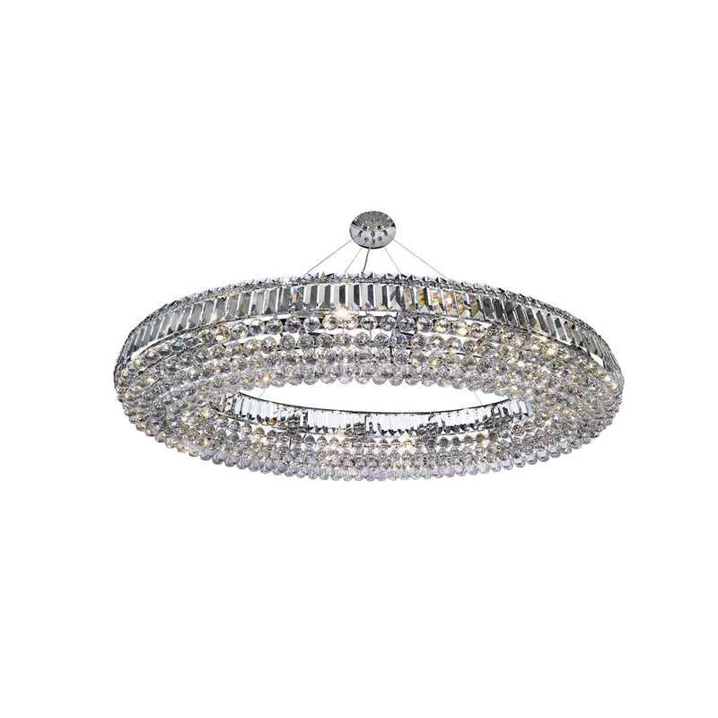 Searchlight  9190CC Vesuvius 24Lt Pendant  -   Chrome, Clear Coffin & Ball Drops