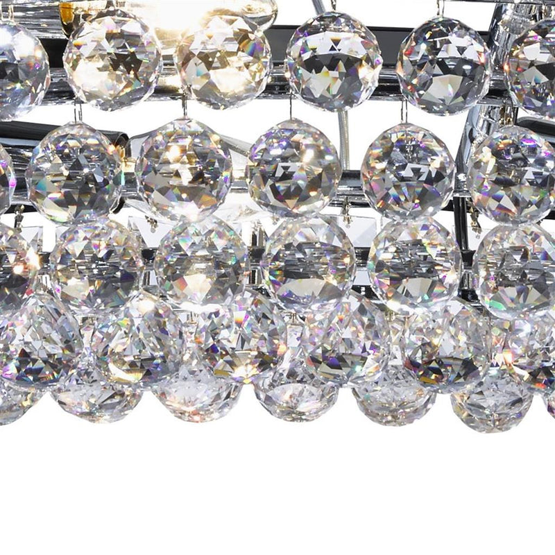 Searchlight  9190CC Vesuvius 24Lt Pendant  -   Chrome, Clear Coffin & Ball Drops