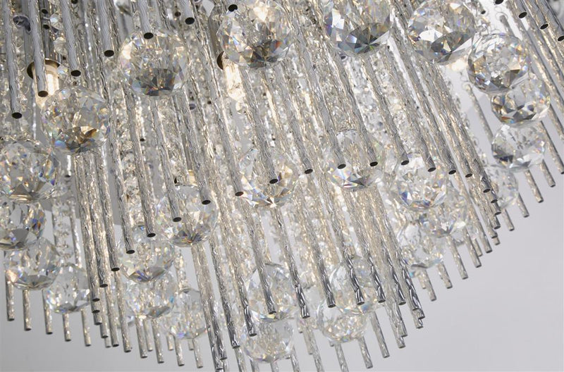 Searchlight  9198-8CC Beatrix 8Lt Flush - Chrome Metal & Crystal