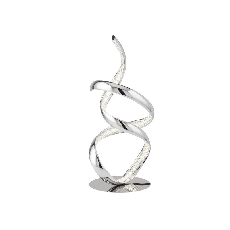 Searchlight  9218CC Twirls Table Lamp  - Chrome Metal & Clear Crystal