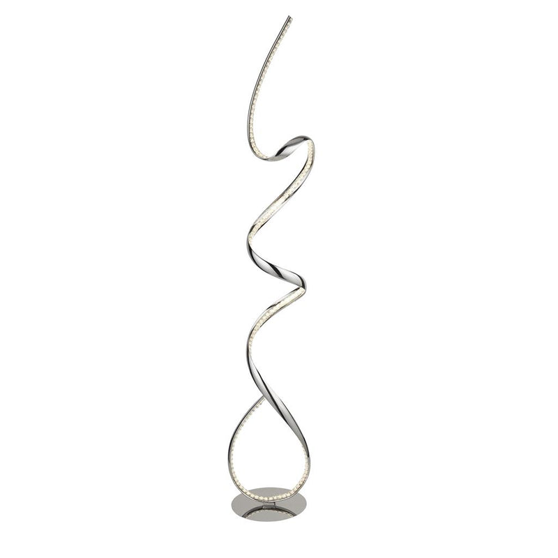 Searchlight  9219CC Twirls LED Floor Lamp - Chrome & Clear Crystal