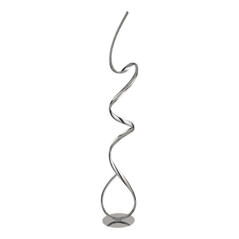 Searchlight  9219CC Twirls LED Floor Lamp - Chrome & Clear Crystal