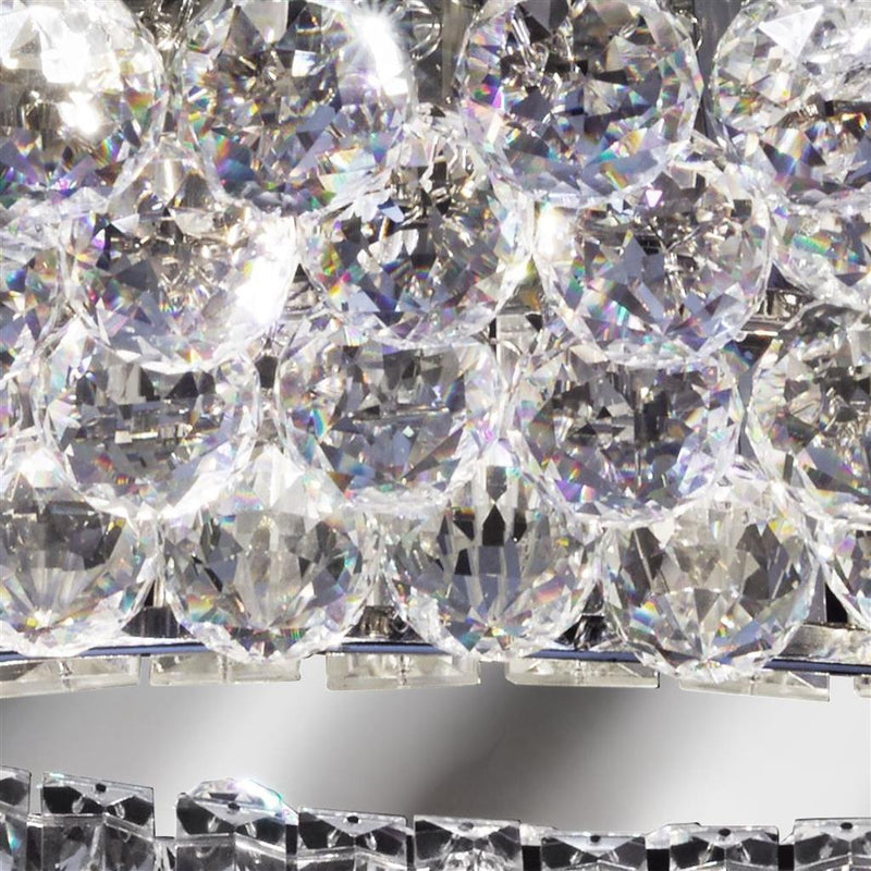 Searchlight  9291CC Vesuvius 10Lt Pendant - Chrome Metal & Clear Crystal