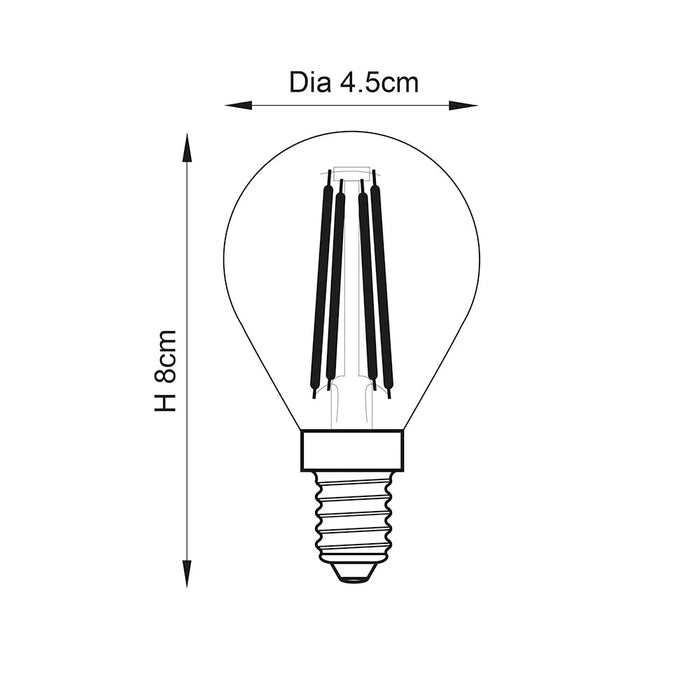 Endon E14 LED filament golf