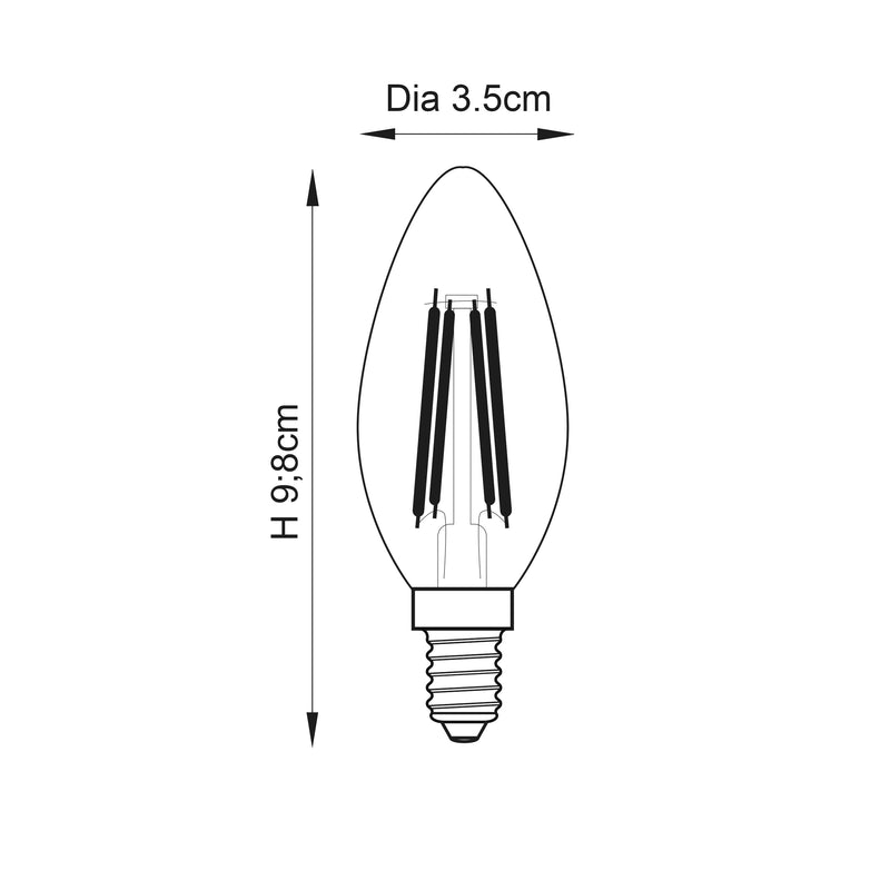 E14 LED filament candle 1lt Accessory