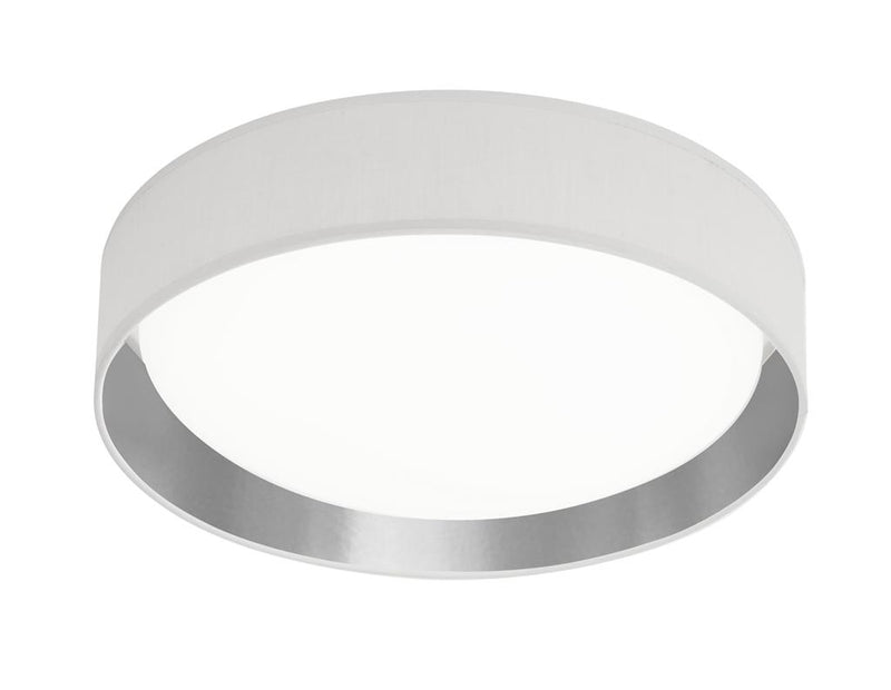 Searchlight  9371-37WSI Gianna LED Flush -White Shade Silver Inner