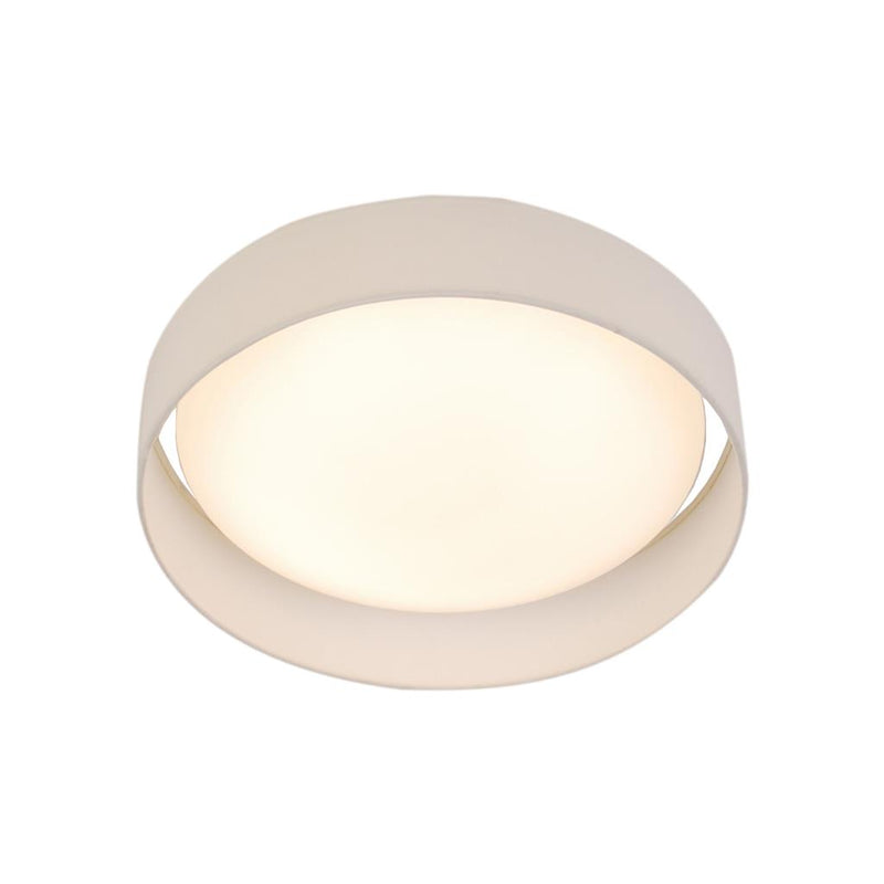 Searchlight  9371-50WH Gianna LED Flush Ceiling Light - Acrylic, & Fabric Shade - Bonus Superstore