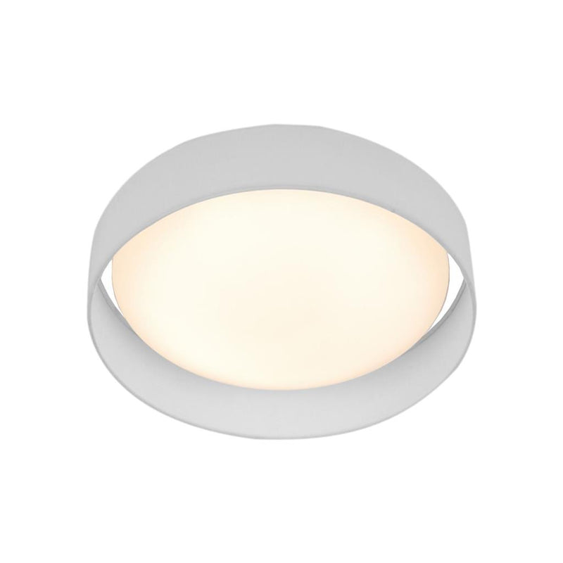 Searchlight  9371-50WH Gianna LED Flush Ceiling Light - Acrylic, & Fabric Shade - Bonus Superstore
