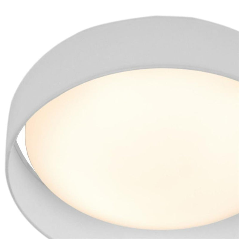 Searchlight  9371-50WH Gianna LED Flush Ceiling Light - Acrylic, & Fabric Shade - Bonus Superstore