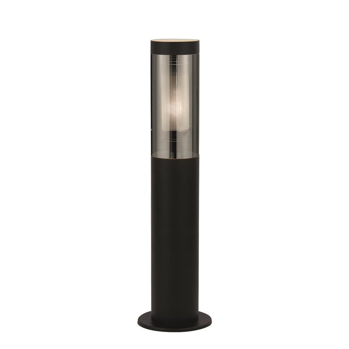 Searchlight  93901-450BK Batton Outdoor Post - Black Metal & Smoked Polycarbonate