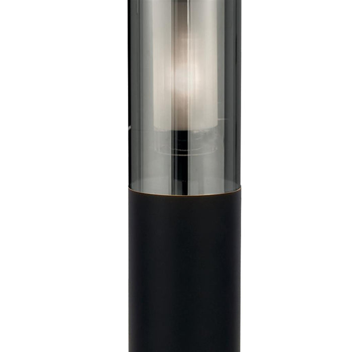 Searchlight  93901-450BK Batton Outdoor Post - Black Metal & Smoked Polycarbonate