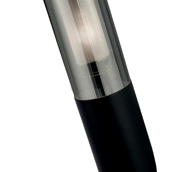 Searchlight  93901BK Batton Outdoor Wall Light-Black Metal & Smoked Polycarbonate