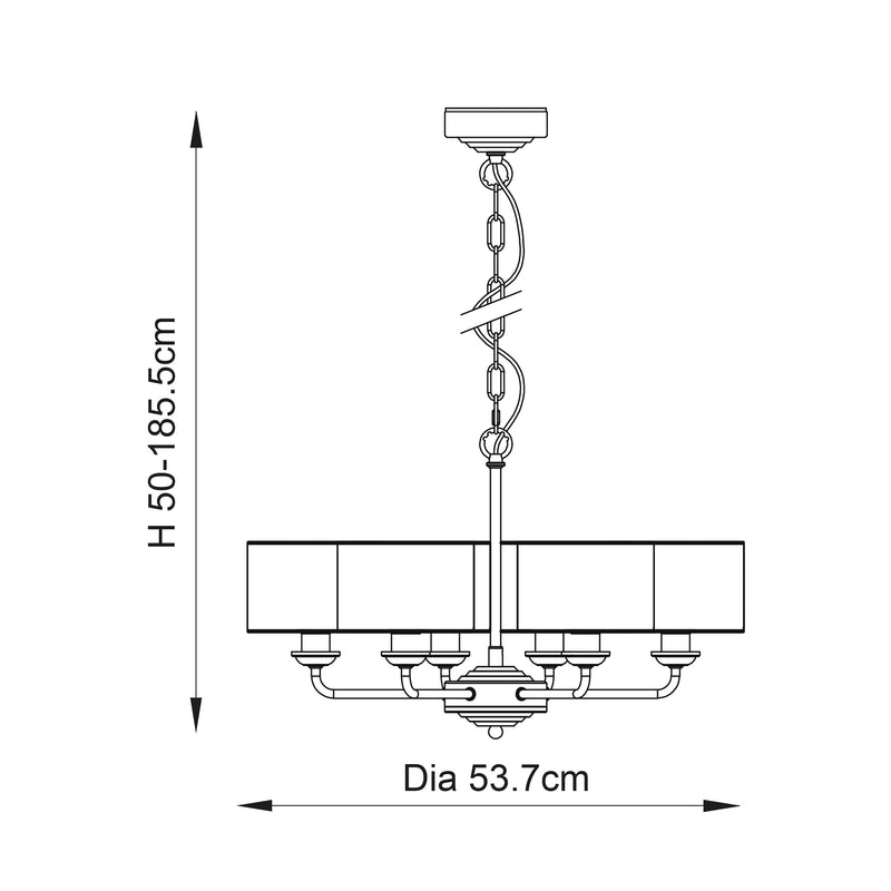 Highclere 6lt Pendant - 94381