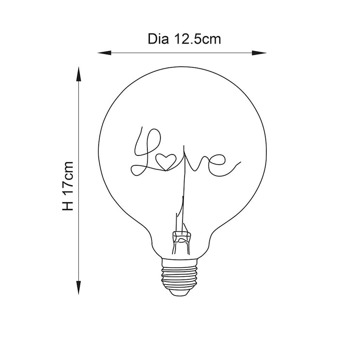 Endon Love Up E27 LED filament