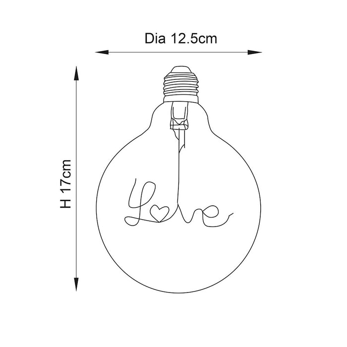 Endon Love Down E27 LED filament