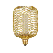 Searchlight  16002GO Wire Mesh Effect Drum Lamp - Gold Metal - Bonus Superstore