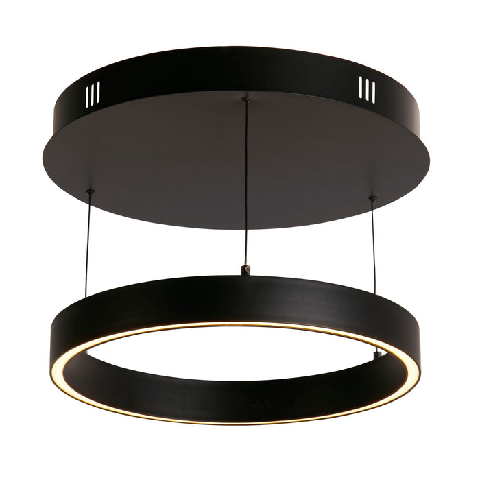 Searchlight  30410BK Layla Gesture Control Pendant - Black Metal & Opal Acrylic