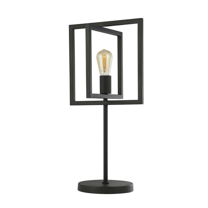 Searchlight  23201-1BK Plaza Table Lamp - Matt Black Metal