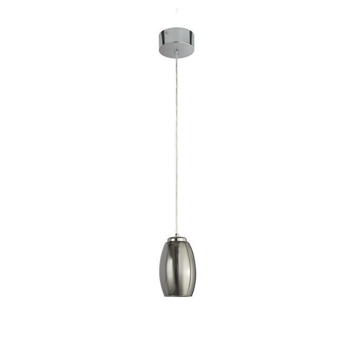 Searchlight  97291-1SM Cyclone Pendant - Chrome & Smoked Glass