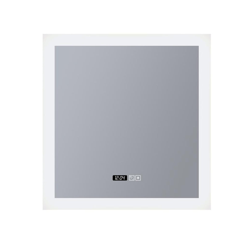 Searchlight  97321 Square Bathroom Mirror - Digital Clock, Demister
