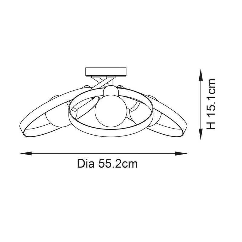 Hoop 3lt Semi flush - 97663