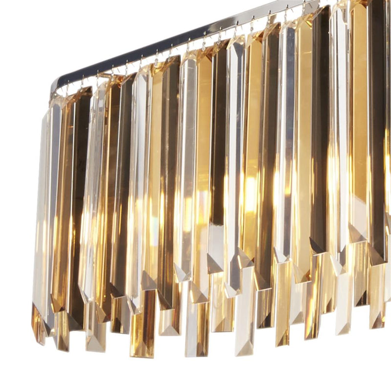 Searchlight  9838-8CC Clarissa 8Lt Pendant - Chrome Metal & Mixed Glass