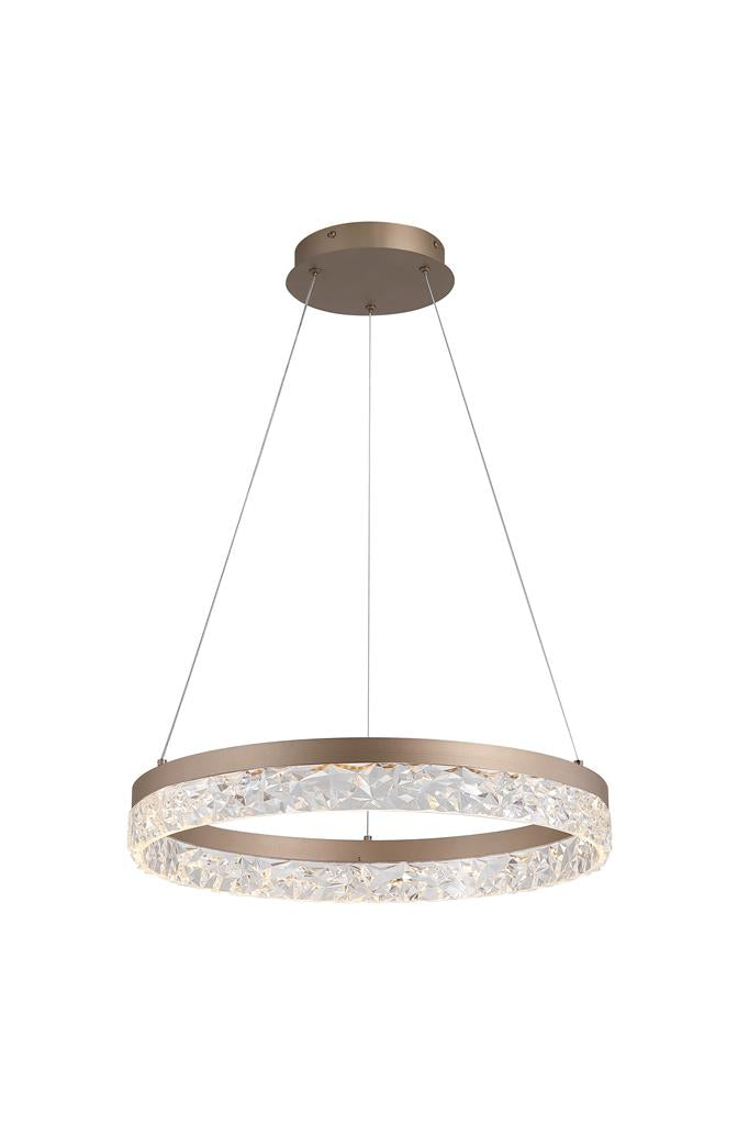 Searchlight 98700-50LT Maddie LED Round Pendant , Latte metal