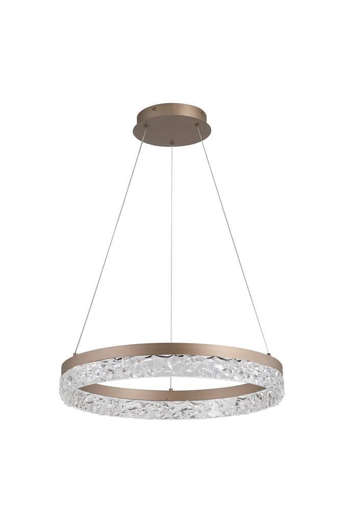 Searchlight 98700-50LT Maddie LED Round Pendant , Latte metal