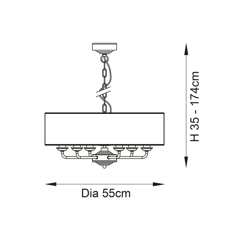 Highclere 6lt Pendant - 98933