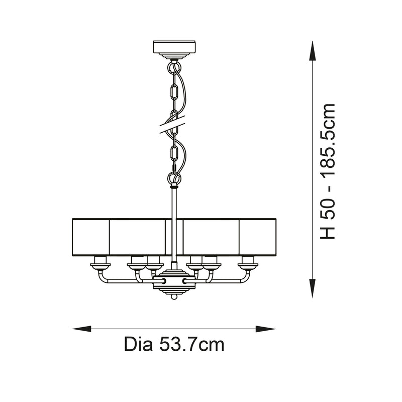 Highclere 6lt Pendant - 98936