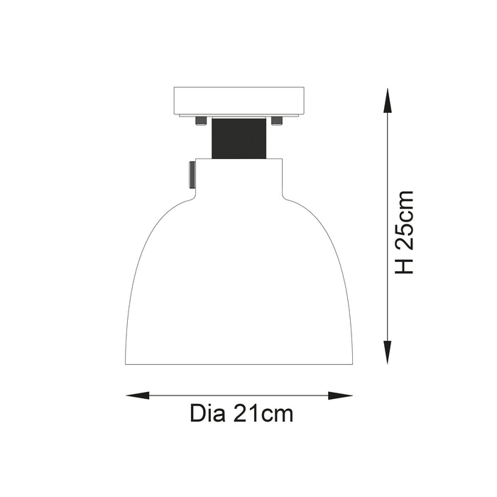 Endon 99106 Urban Flush - Smokey Grey Glass