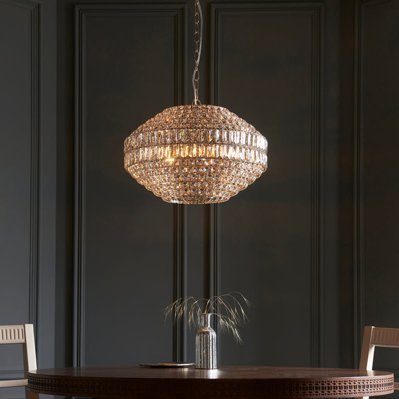 Endon 99155 Beatrice 5Lt Pendant - Chrome/Crystal