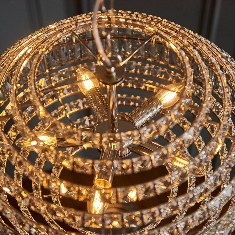 Endon 99155 Beatrice 5Lt Pendant - Chrome/Crystal