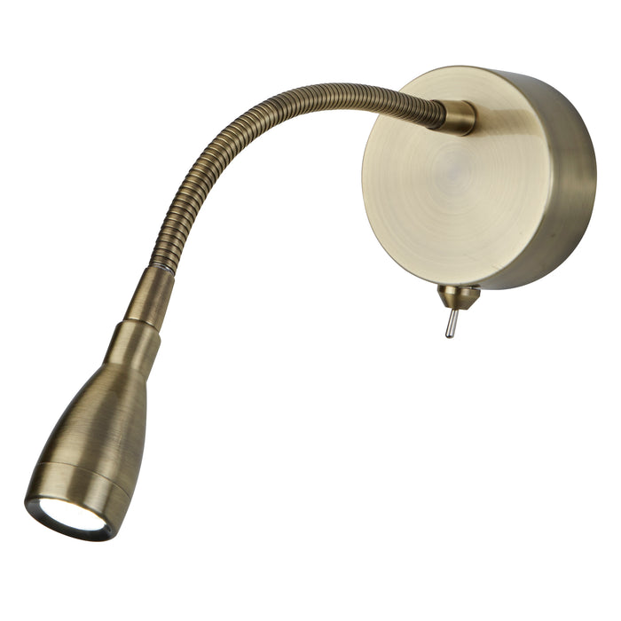 Searchlight 9917SB Flexy LED Adjustable Wall Light -Satin Brass