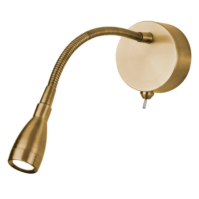 Searchlight  9917SB Flexy LED Adjustable Wall Light -Satin Brass