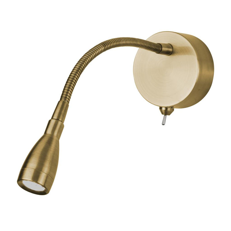 Searchlight  9917SB Flexy LED Adjustable Wall Light -Satin Brass