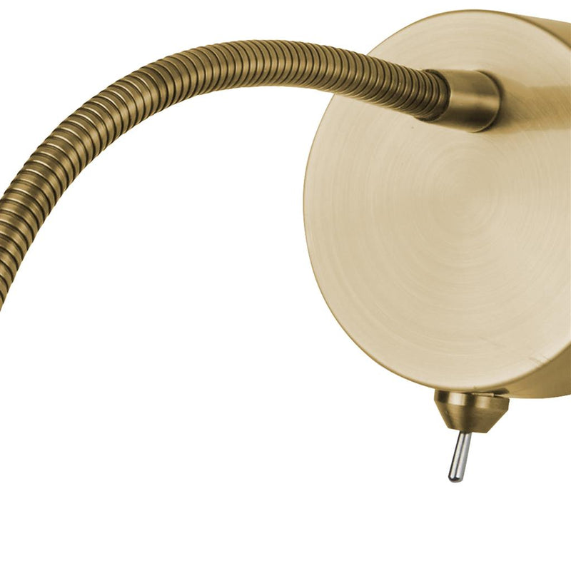 Searchlight  9917SB Flexy LED Adjustable Wall Light -Satin Brass