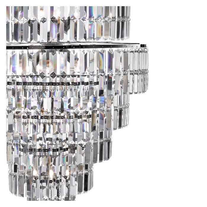 Searchlight  1500CC Empire  13Lt Chandelier  - Chrome Metal & Clear Crystal