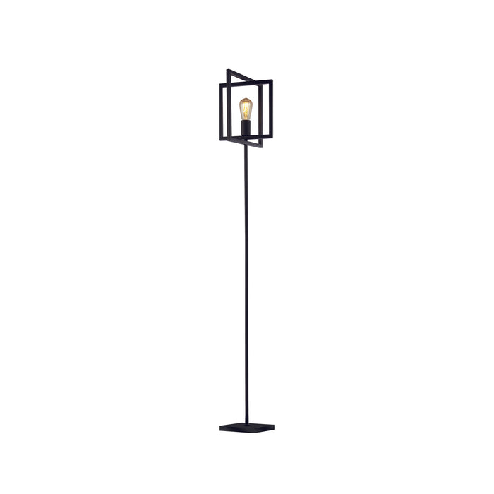 Searchlight  23202-1BK Plaza Floor Lamp - Matt Black Metal