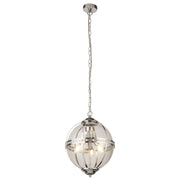 Searchlight  44213-3CC Coronet 3Lt Pendant - Chrome Metal & Glass - Bonus Superstore