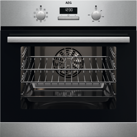 AEG BCX23101EM 59.4cm Built In Electric Single Oven - Stainless Steel - Bonus Superstore