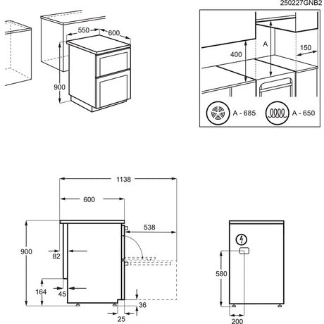 AEG CCX1530ACW 55cm Double Oven Electric Cooker with Ceramic Hob - White - Bonus Superstore