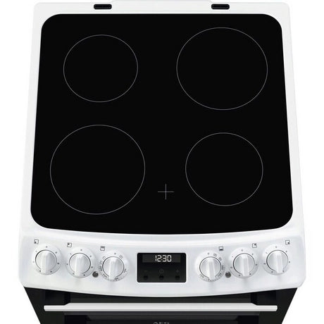 AEG CCX1530ACW 55cm Double Oven Electric Cooker with Ceramic Hob - White