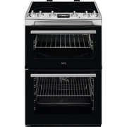 AEG CCX6530ACM 60cm Double Oven Electric Cooker with Ceramic Hob - Stainless Steel - Bonus Superstore