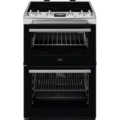 AEG CCX6530ACM 60cm Double Oven Electric Cooker with Ceramic Hob - Stainless Steel - Bonus Superstore